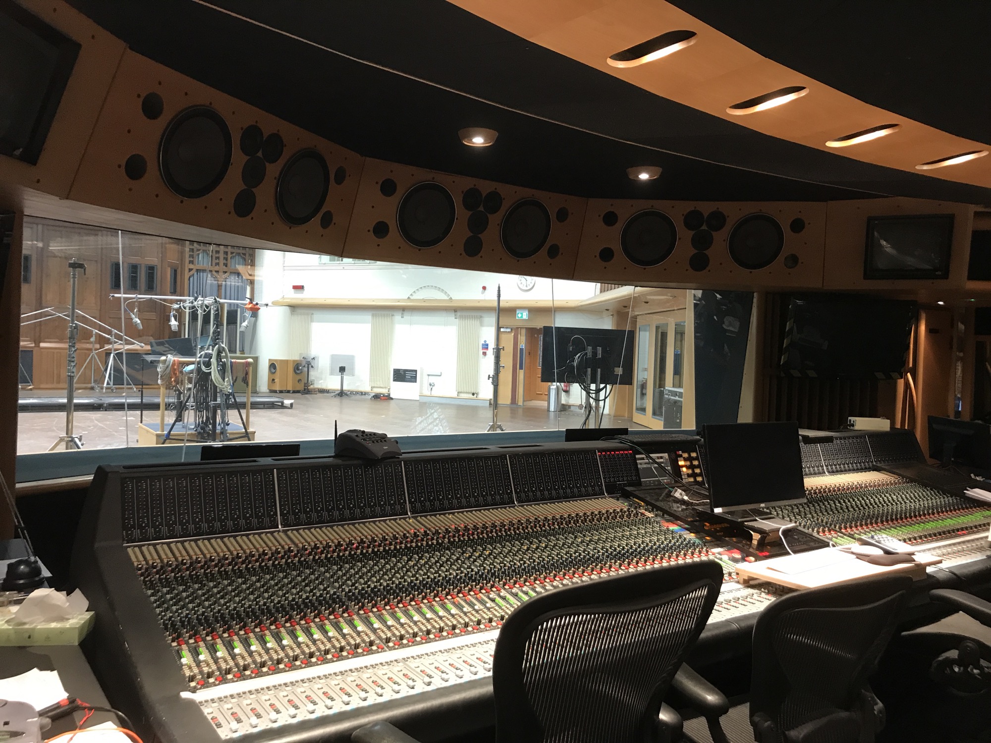 The control room at AIR Studios, London